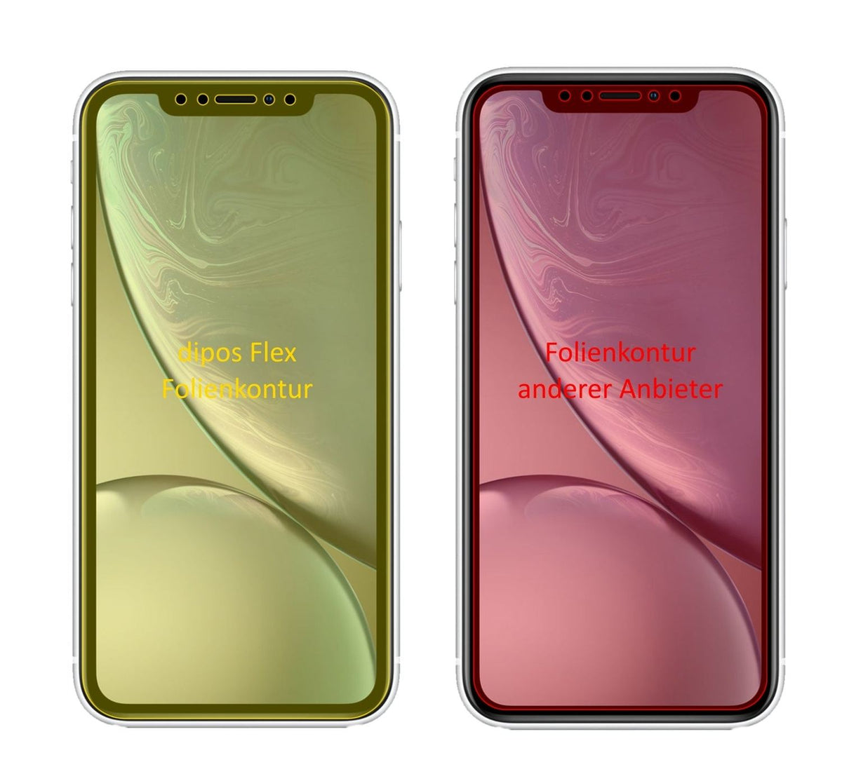 3x 3D Full Cover Schutzfolie für Apple iPhone XR