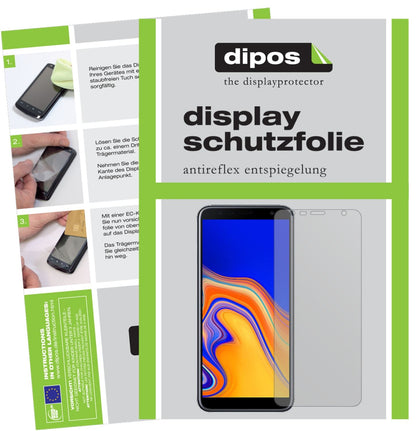 Matte Displayschutzfolie von dipos passend für Samsung Galaxy J6 Plus (2018), präziser Zuschnitt und blasenfrei montiert