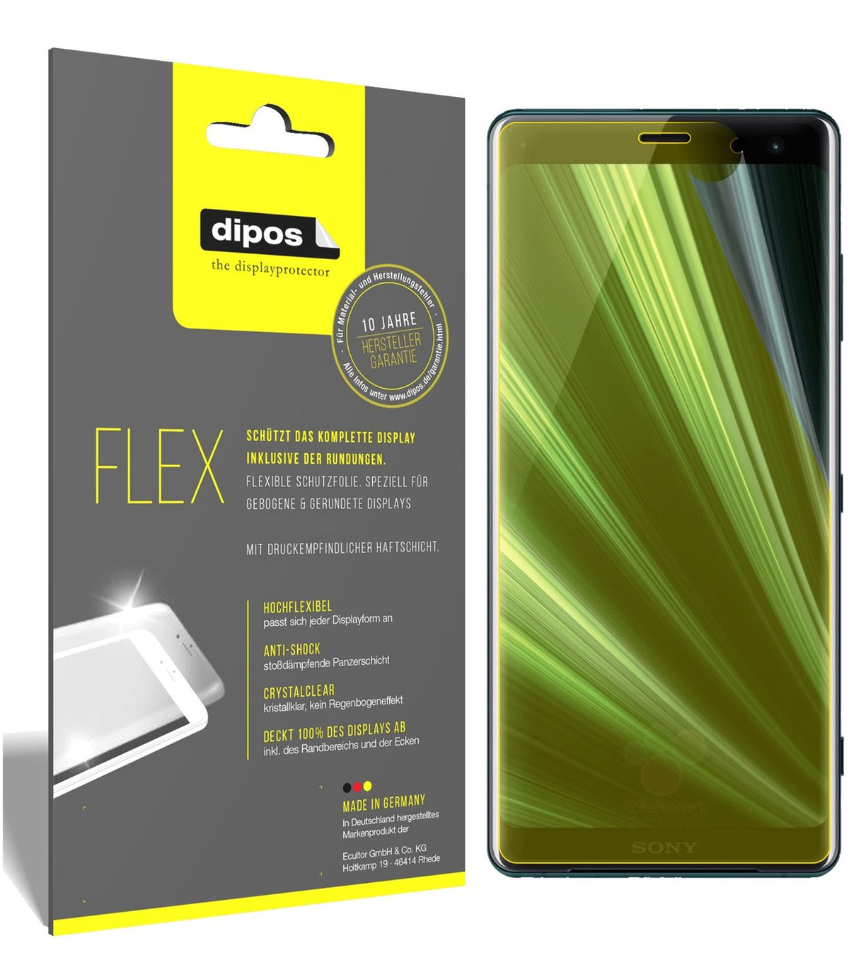 3x 3D Full Cover Schutzfolie für Sony Xperia XZ3