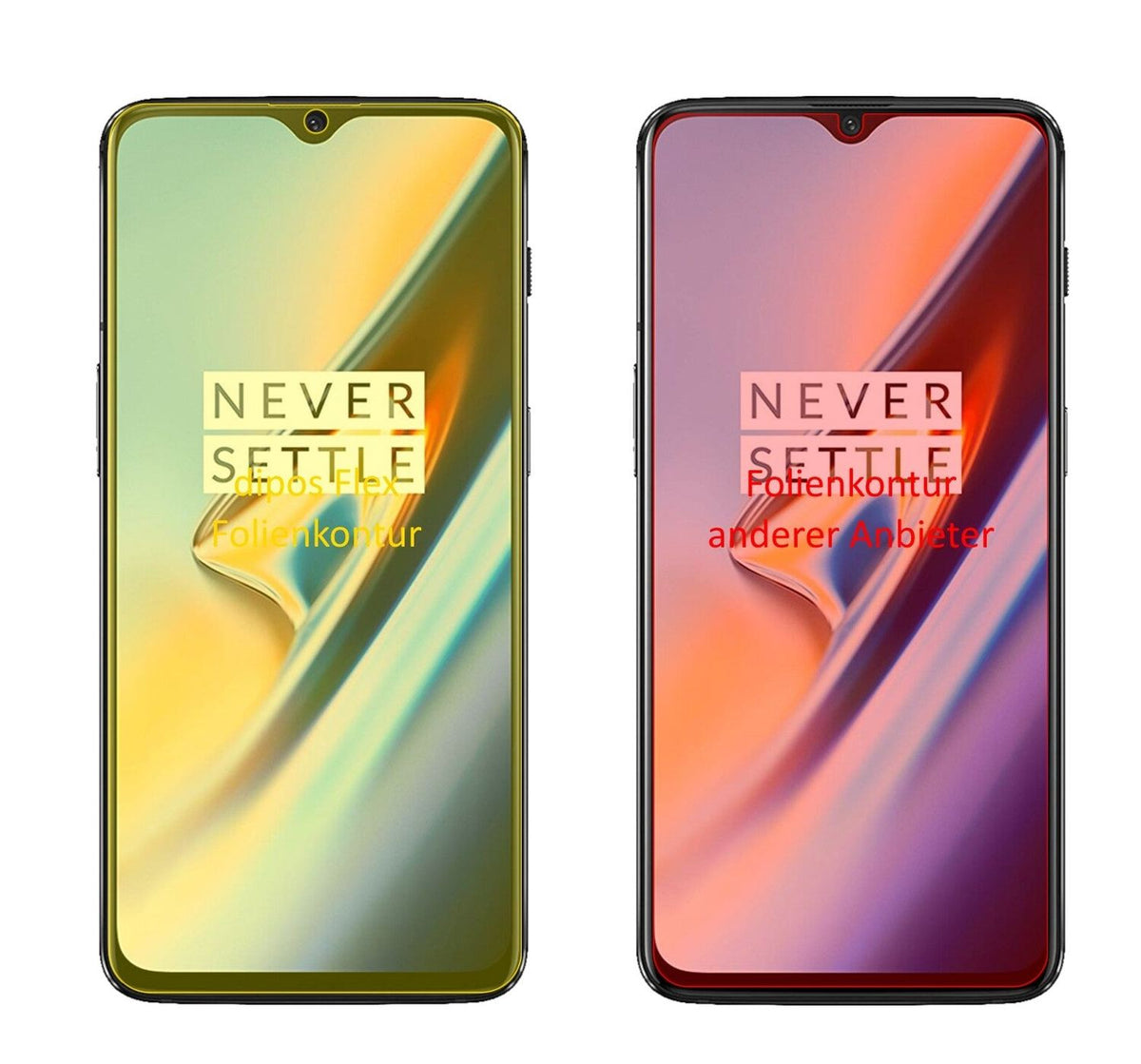 3x 3D Full Cover Schutzfolie für OnePlus 6T