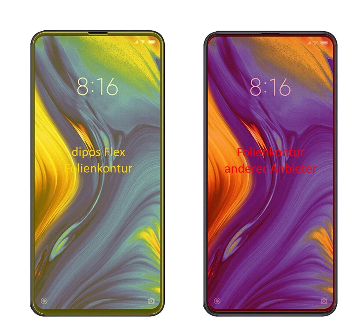 3x 3D Full Cover Schutzfolie für Xiaomi Mi Mix 3