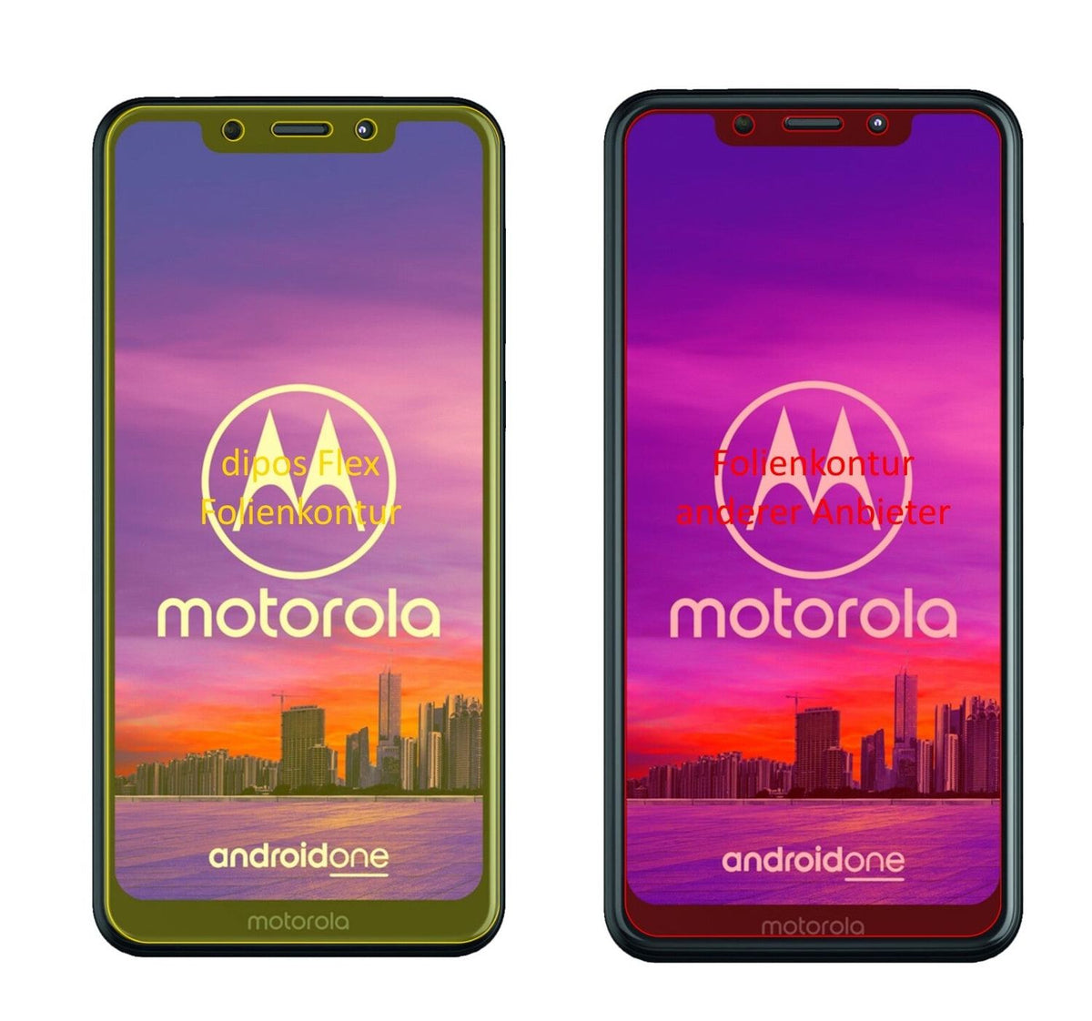 3x 3D Full Cover Schutzfolie für Motorola One