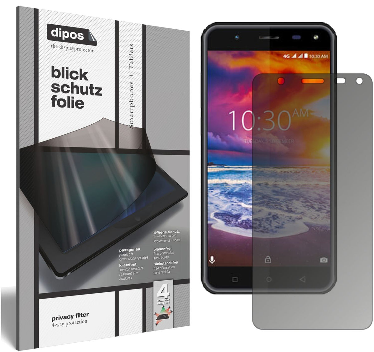 Blickschutzfolie für Karbonn Titanium Jumbo 3 matt Schutzfolie Privacy