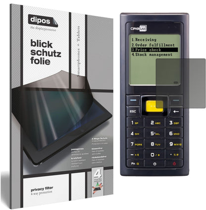 Blickschutzfolie von dipos passend für Cipherlab 8260, präziser Zuschnitt und blasenfrei montiert