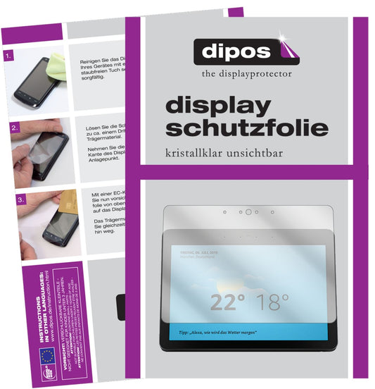 2x Schutzfolie klar für Amazon Echo Show 2. Gen Display-Schutzfolie