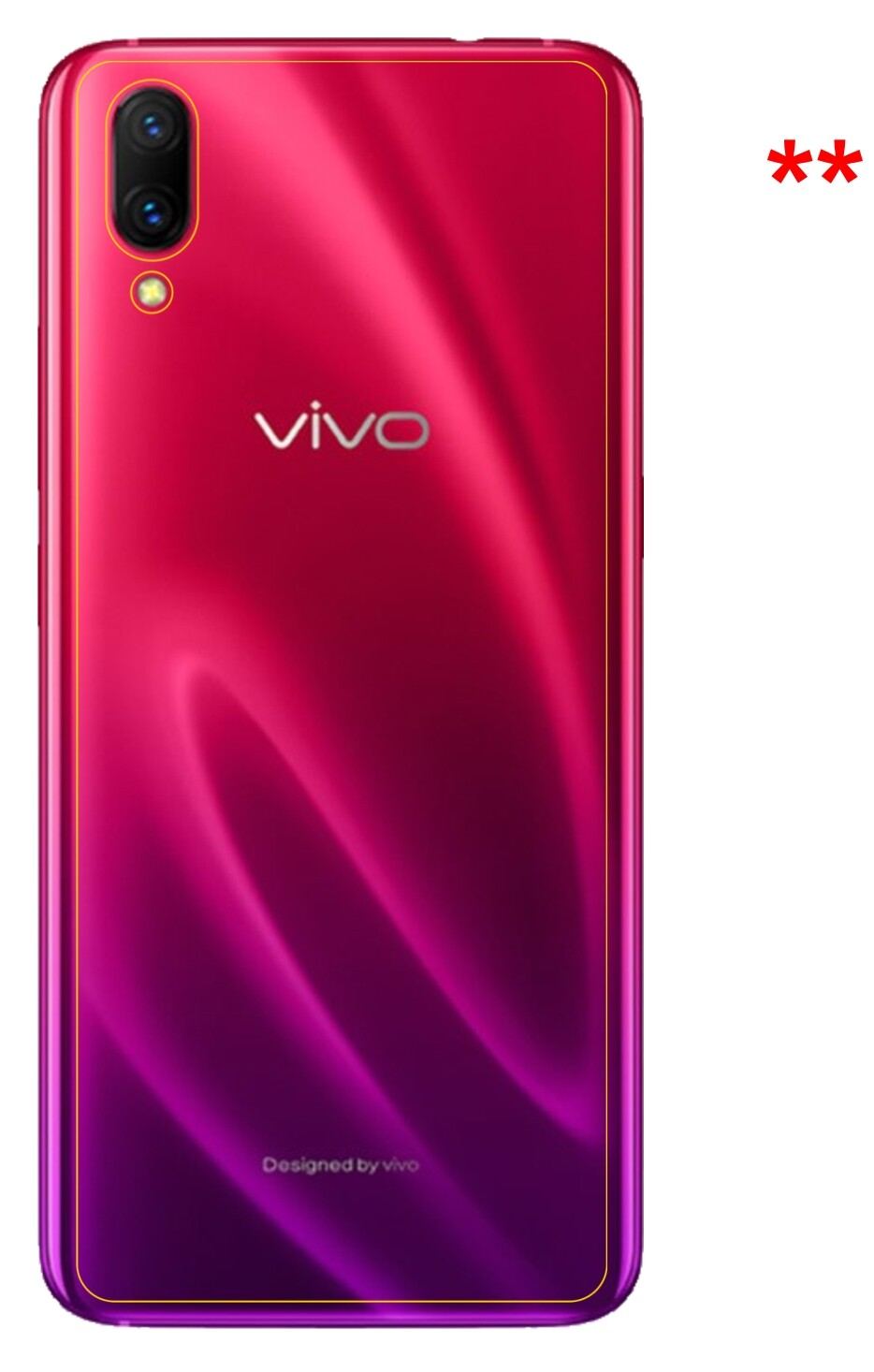 Dünne und klare Folie passend zugeschnitten für Vivo X23 Symphony Rückseite