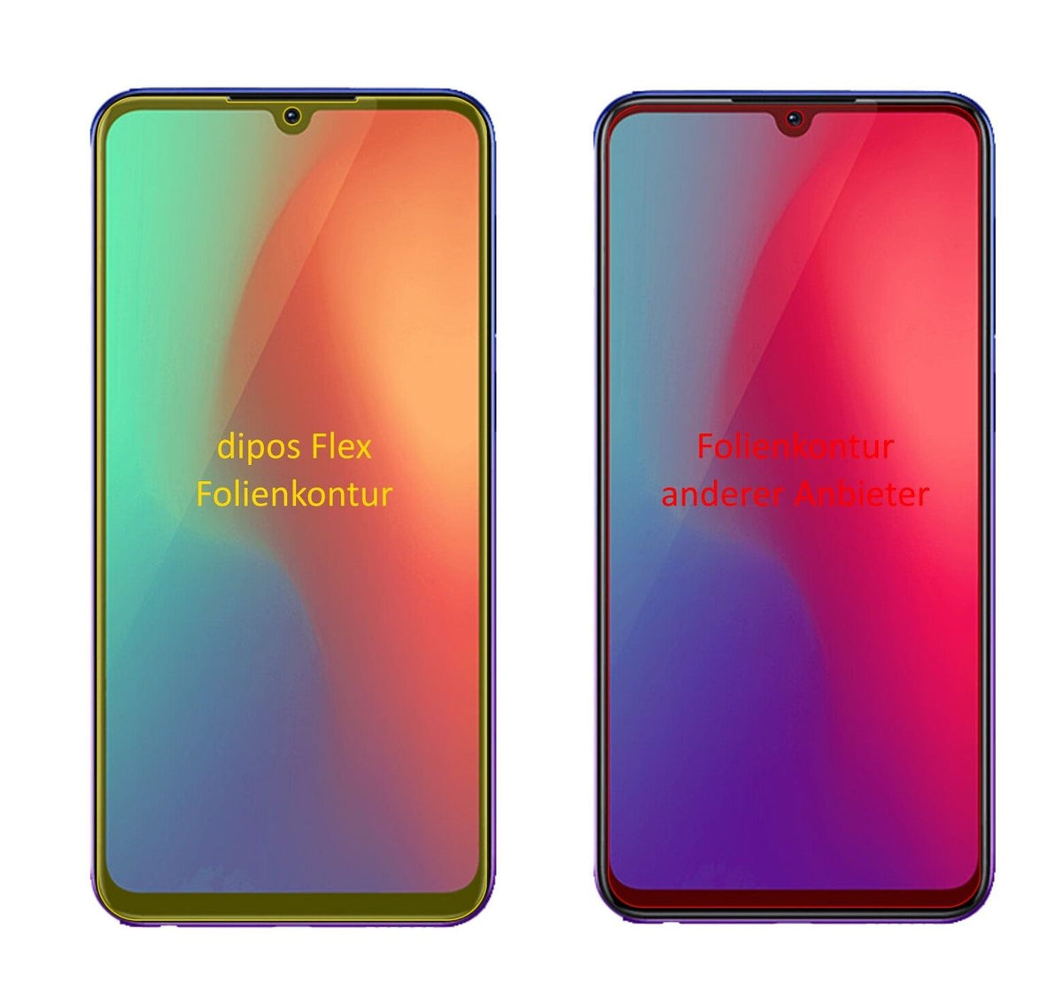 3x 3D Full Cover Schutzfolie für Vivo Z3