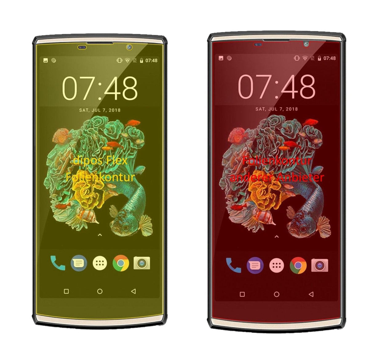 3x 3D Full Cover Schutzfolie für Oukitel K7