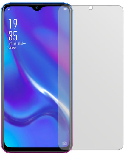 OppoRX17 Neo mit aufgebrachter dipos Displayschutzfolie, die lästige Fingerabdrücke minimiert