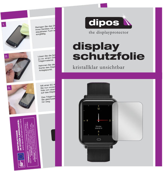 6x Schutzfolie klar für CanMixs CM07 Smartwatch Display-Schutzfolie