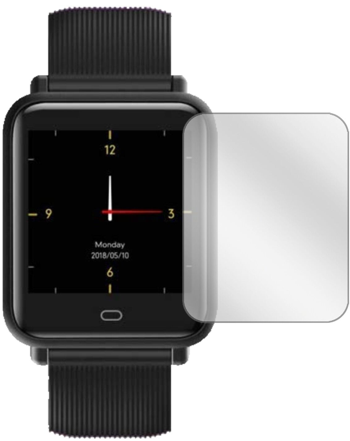 6x Schutzfolie klar für CanMixs CM07 Smartwatch Display-Schutzfolie