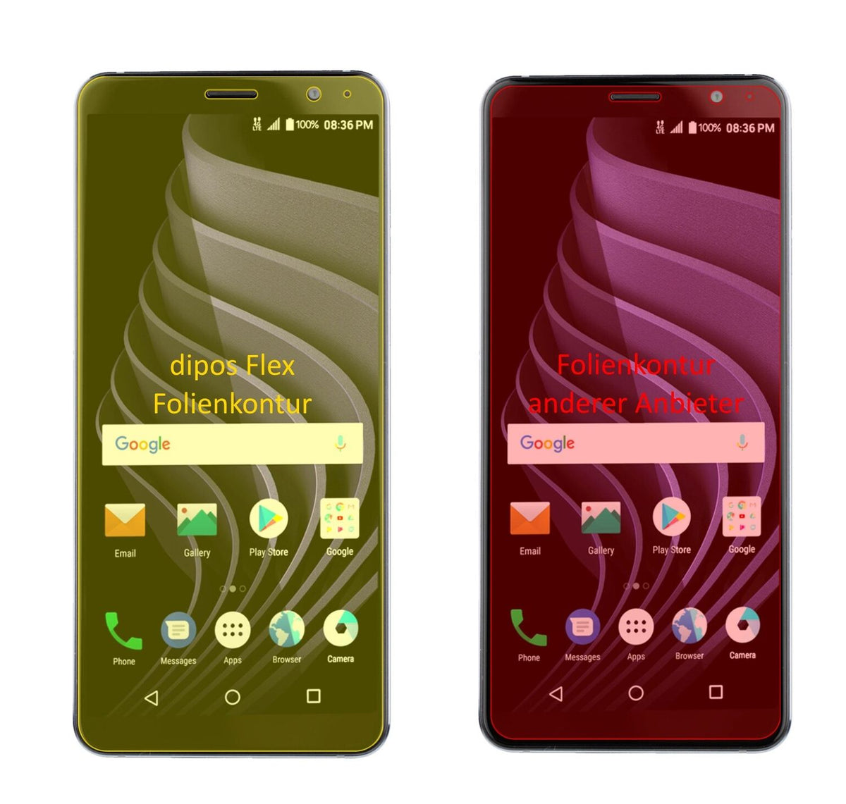 3x 3D Full Cover Schutzfolie für ZTE Blade Max View
