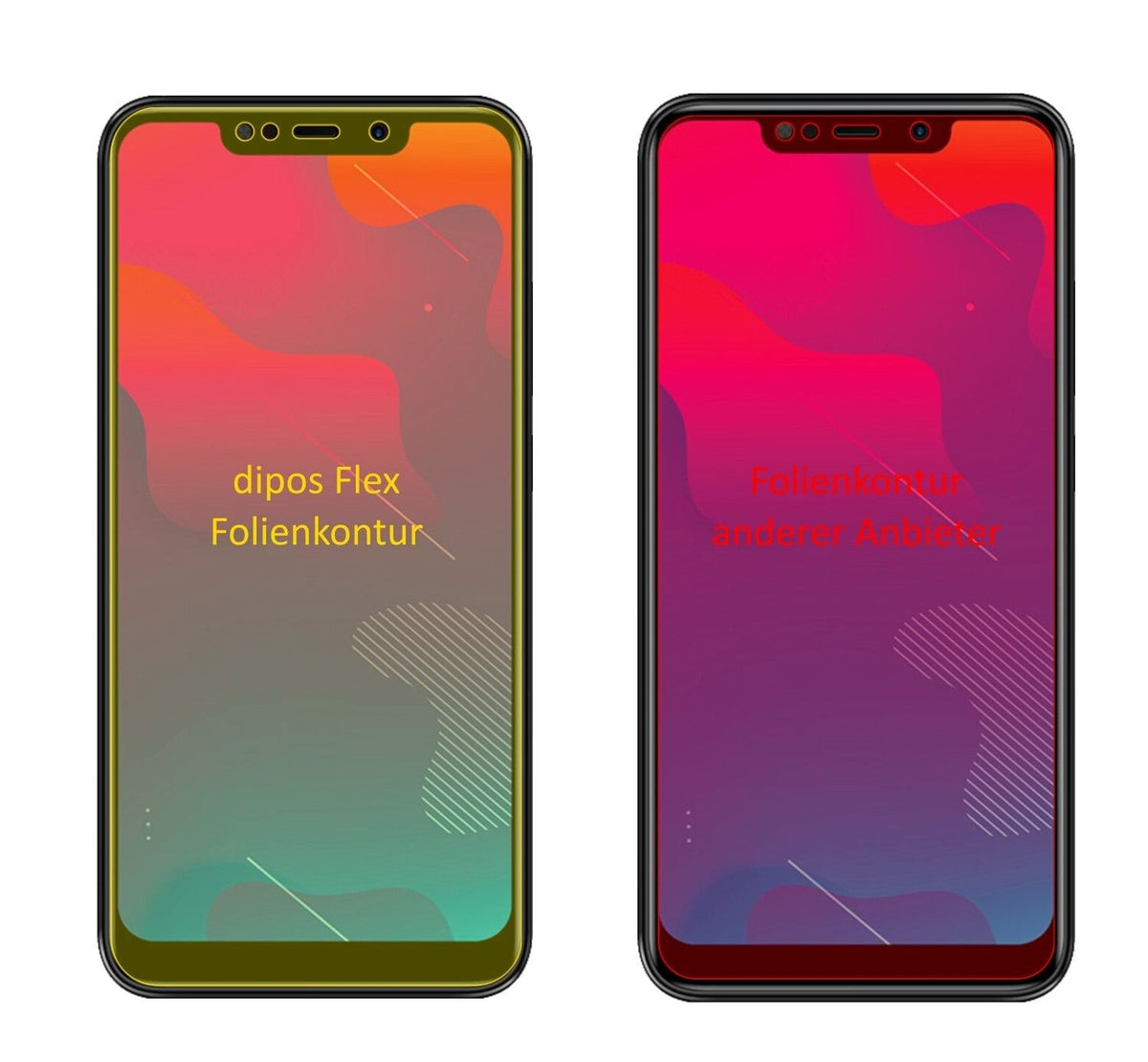 3x 3D Full Cover Schutzfolie für Panasonic Eluga Z1
