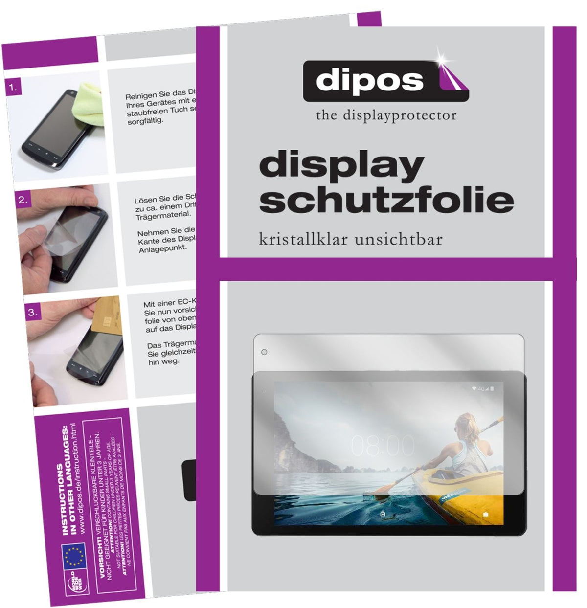 2x Schutzfolie klar für Medion Lifetab P10612 Display-Schutzfolie