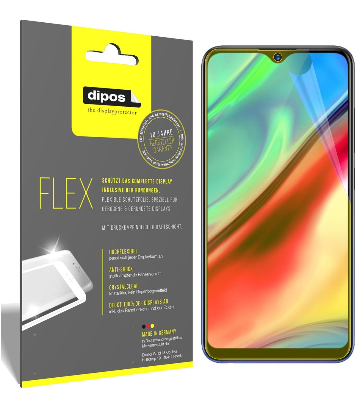 3x 3D Full Cover Schutzfolie für Vivo Y93s