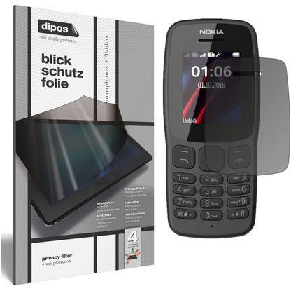 Blickschutzfolie für Nokia 106 (2018) matt Schutzfolie Privacy