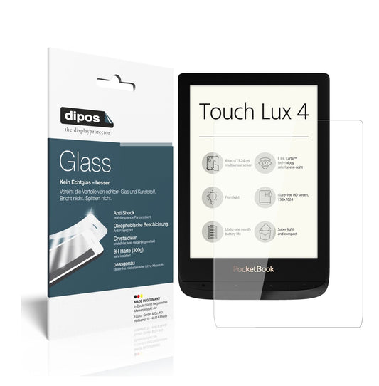 2x 9H Schutzfolie für PocketBook Touch Lux 4 Panzerfolie