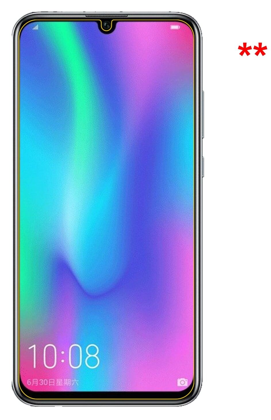 Privatsphäre-Schutz durch Sichtschutz-Folie passend zugeschnitten für Honor 10 Lite