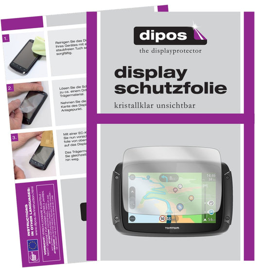 2x Schutzfolie klar für TomTom Rider 500 Display-Schutzfolie