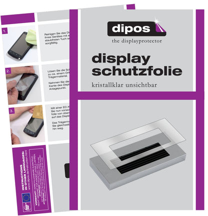 Klare Displayschutzfolie von dipos passend für Jura A9 Tropfblech, präziser Zuschnitt und blasenfrei montiert