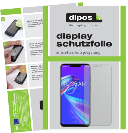 Matte Displayschutzfolie von dipos passend für Asus ZenFone Max (M2), präziser Zuschnitt und blasenfrei montiert