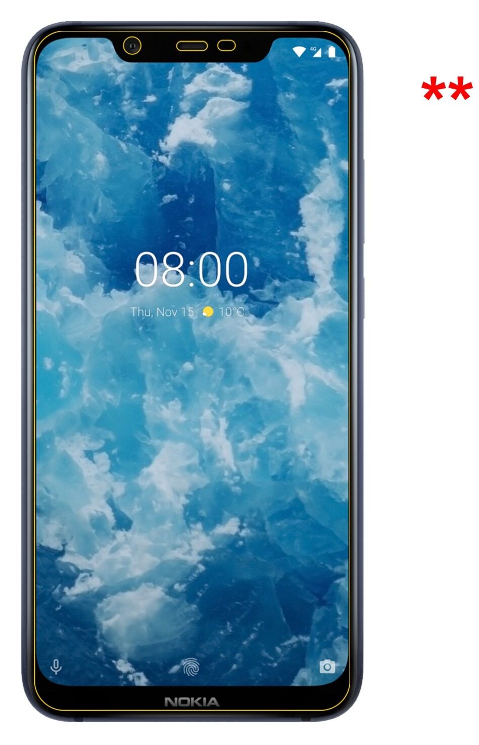 Privatsphäre-Schutz durch Sichtschutz-Folie passend zugeschnitten für Nokia 46030