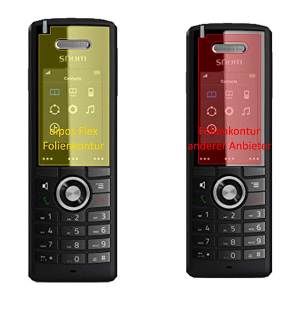 3x 3D Full Cover Schutzfolie für SNOM M65-C50 DECT