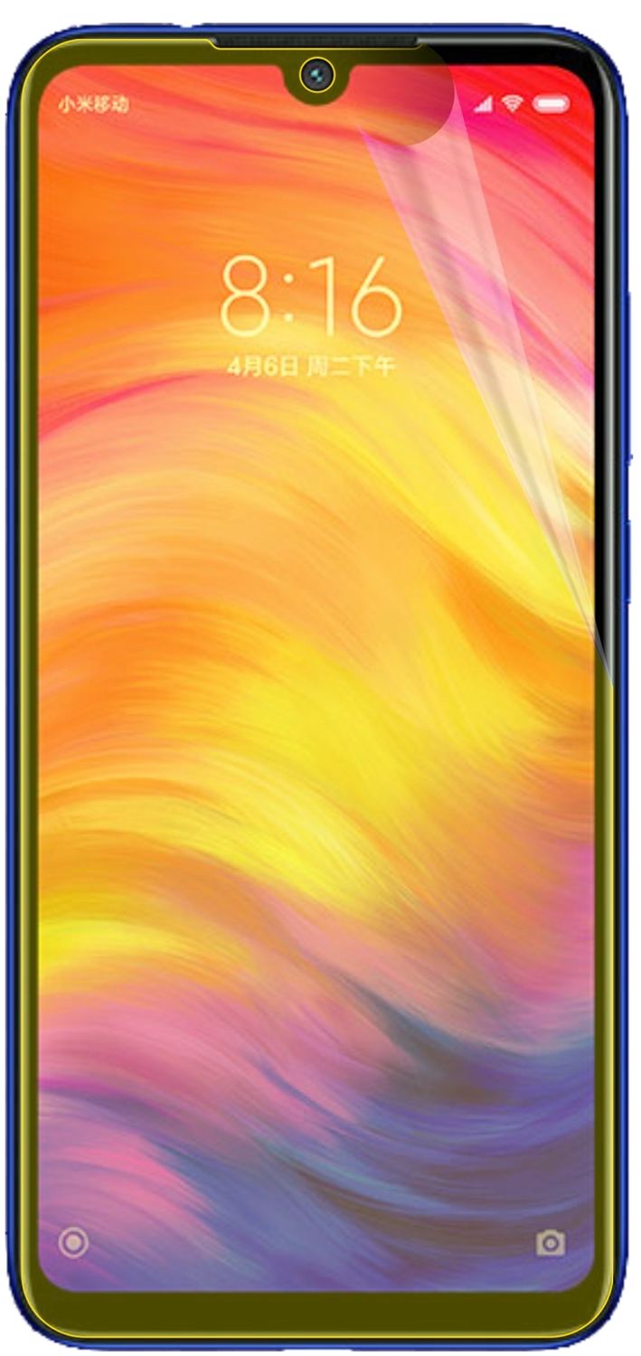 dipos Displayschutz für Xiaomi Redmi Note 7, transparente Oberfläche, geringe Dicke und perfekte Passform