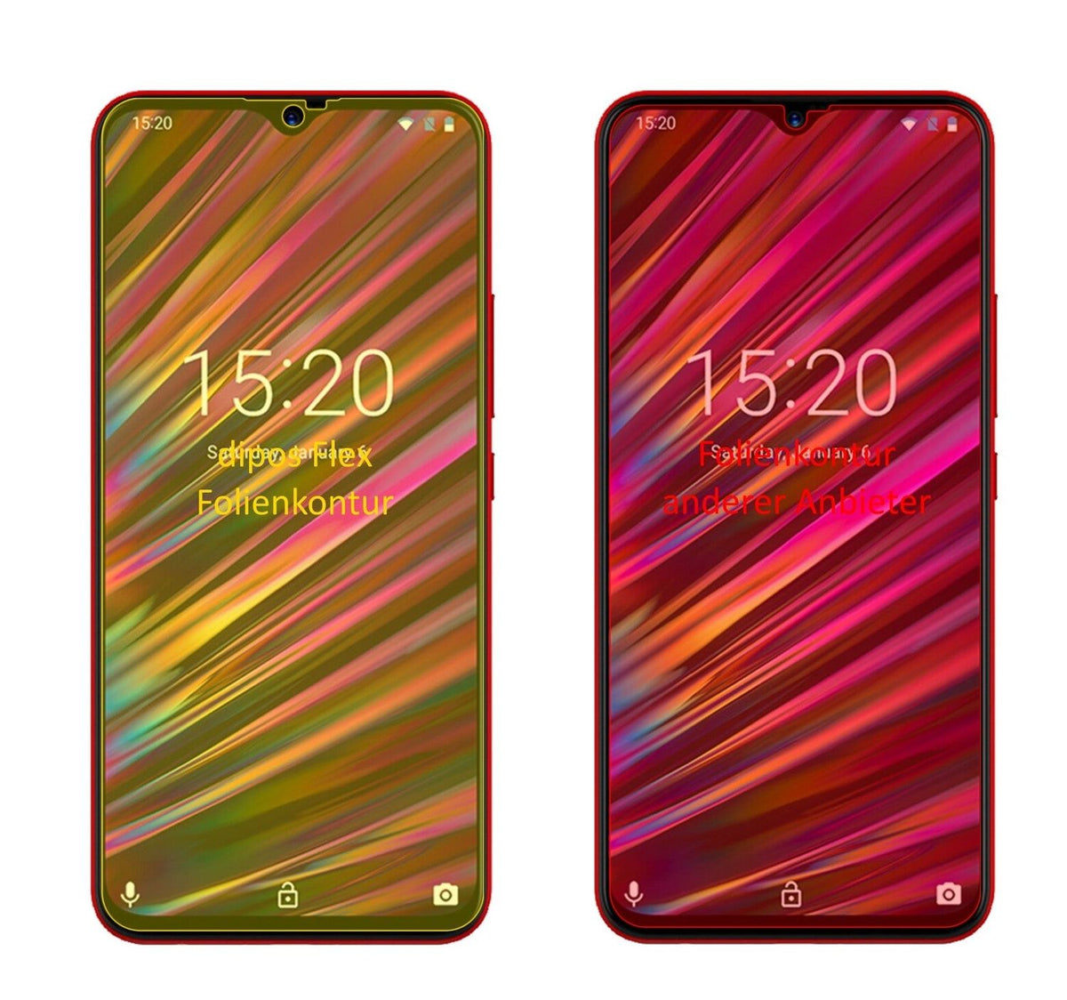 3x 3D Full Cover Schutzfolie für Umidigi F1