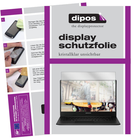 2x Schutzfolie klar für Medion Akoya E6246 Notebook Display-Schutzfolie