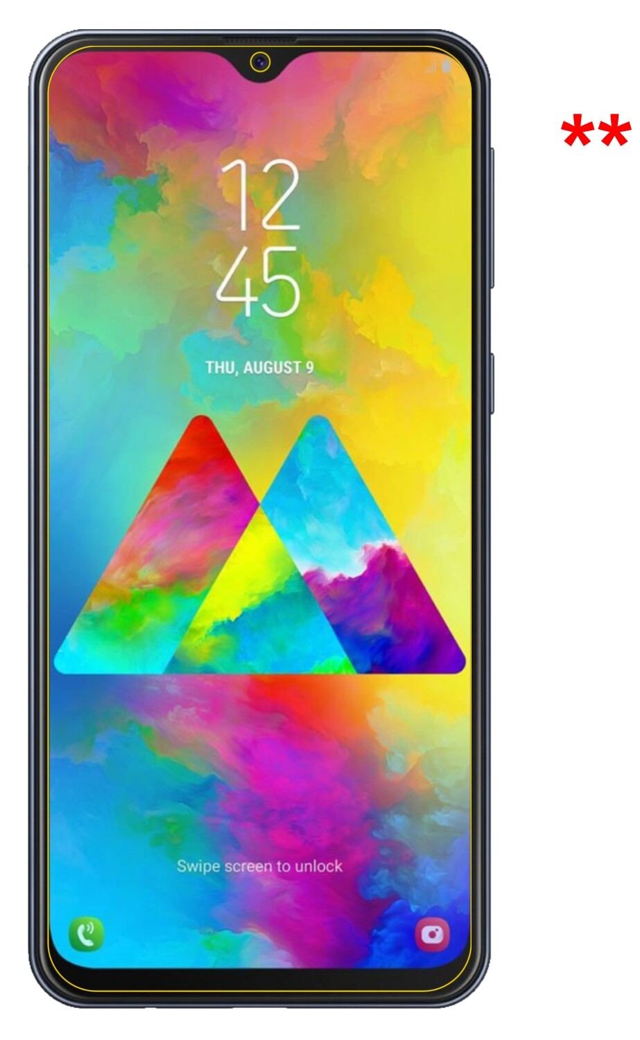 Dünne und klare Folie passend zugeschnitten für Samsung Galaxy M20