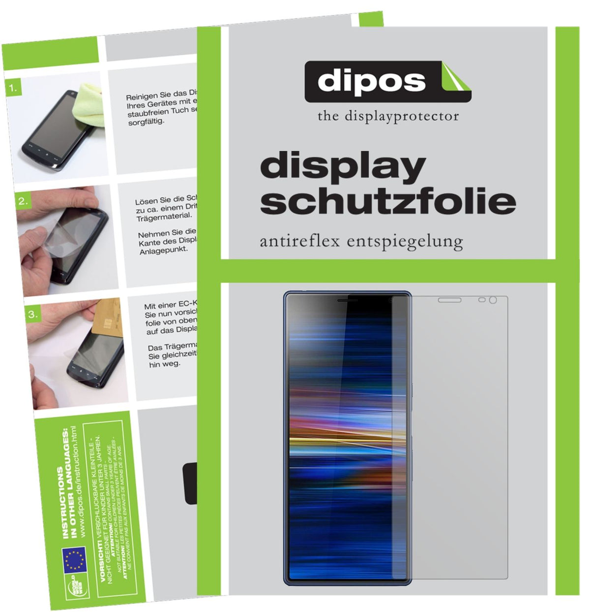 Matte Displayschutzfolie von dipos passend für Sony Xperia 10 Plus, präziser Zuschnitt und blasenfrei montiert