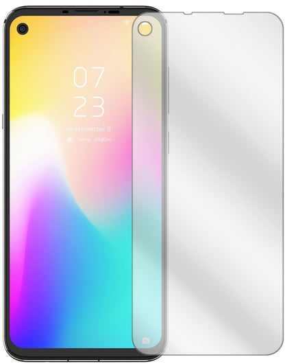 HisenseInfinity U30 mit aufgebrachter dipos Displayschutzfolie, glasklare Darstellung ohne Einschränkungen
