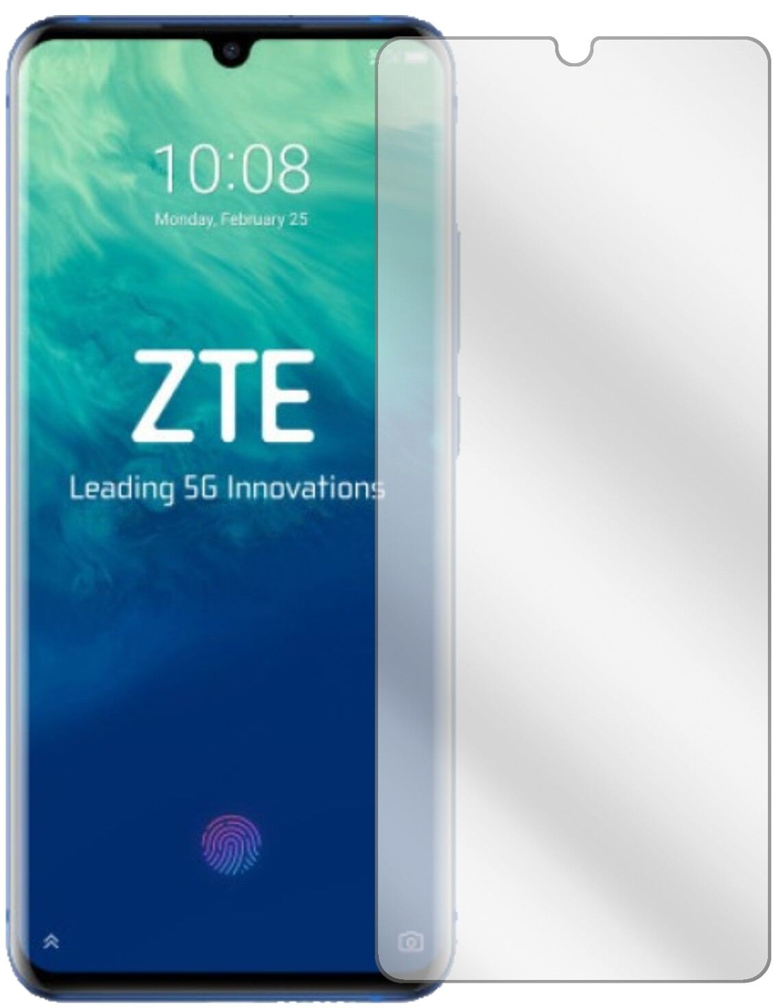 Axon10 Pro mit aufgebrachter dipos Displayschutzfolie, glasklare Darstellung ohne Einschränkungen