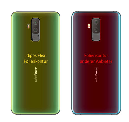 3x 3D Full Cover Schutzfolie für Ulefone T2 Rückseite
