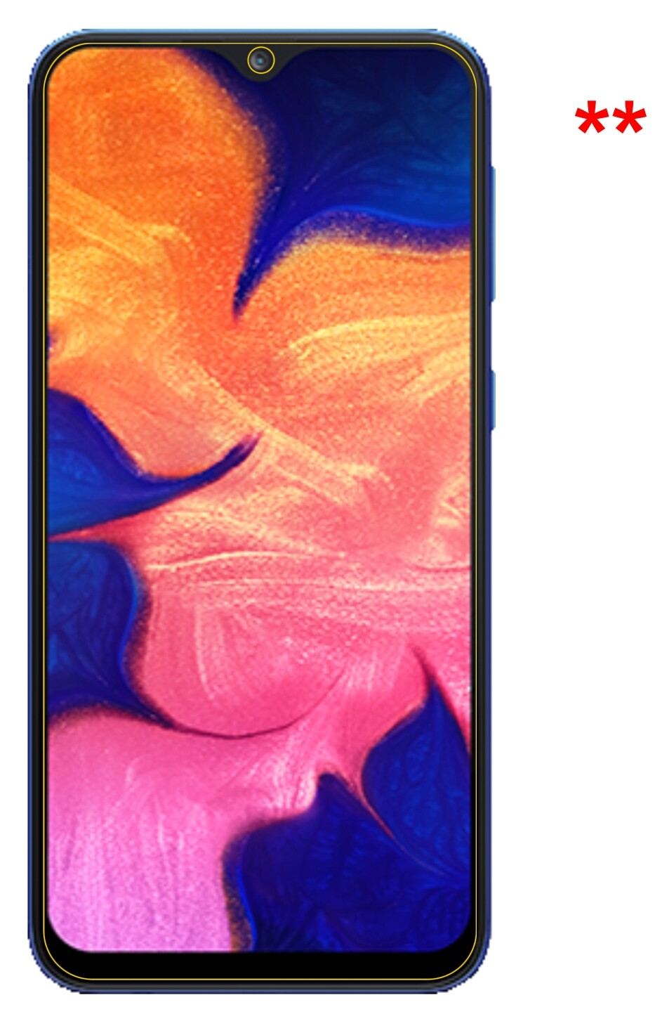 Dünne und klare Folie passend zugeschnitten für Samsung Galaxy A10