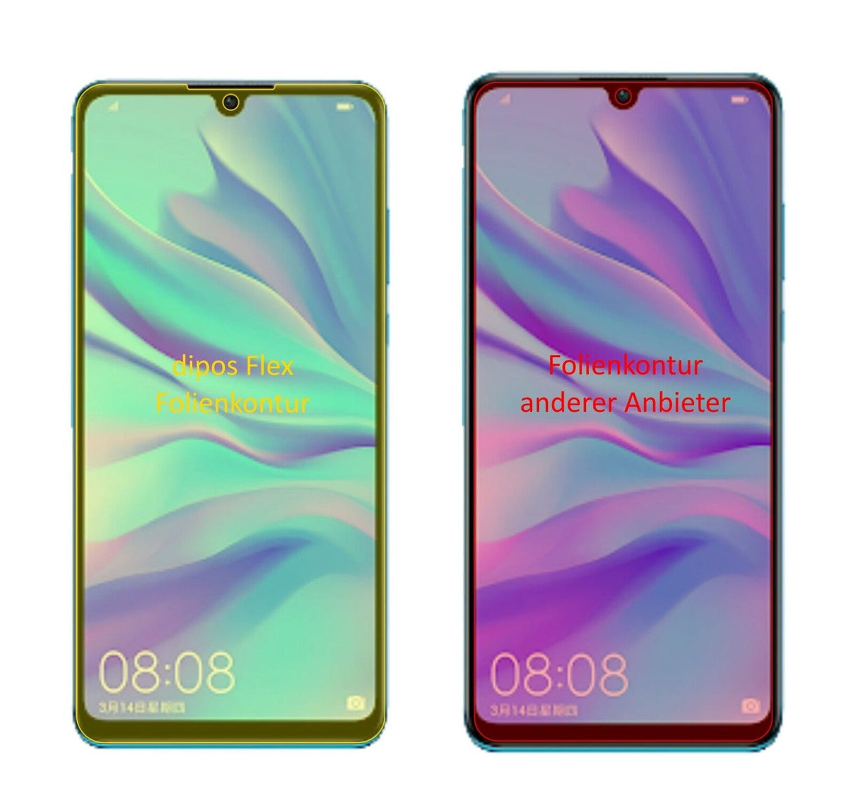 3x 3D Full Cover Schutzfolie für Huawei Nova 4e