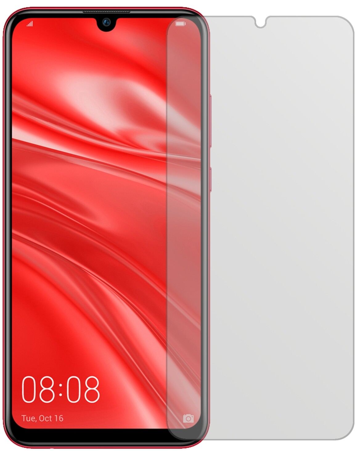 HuaweiNova Lite 3 mit aufgebrachter dipos Displayschutzfolie, die lästige Fingerabdrücke minimiert