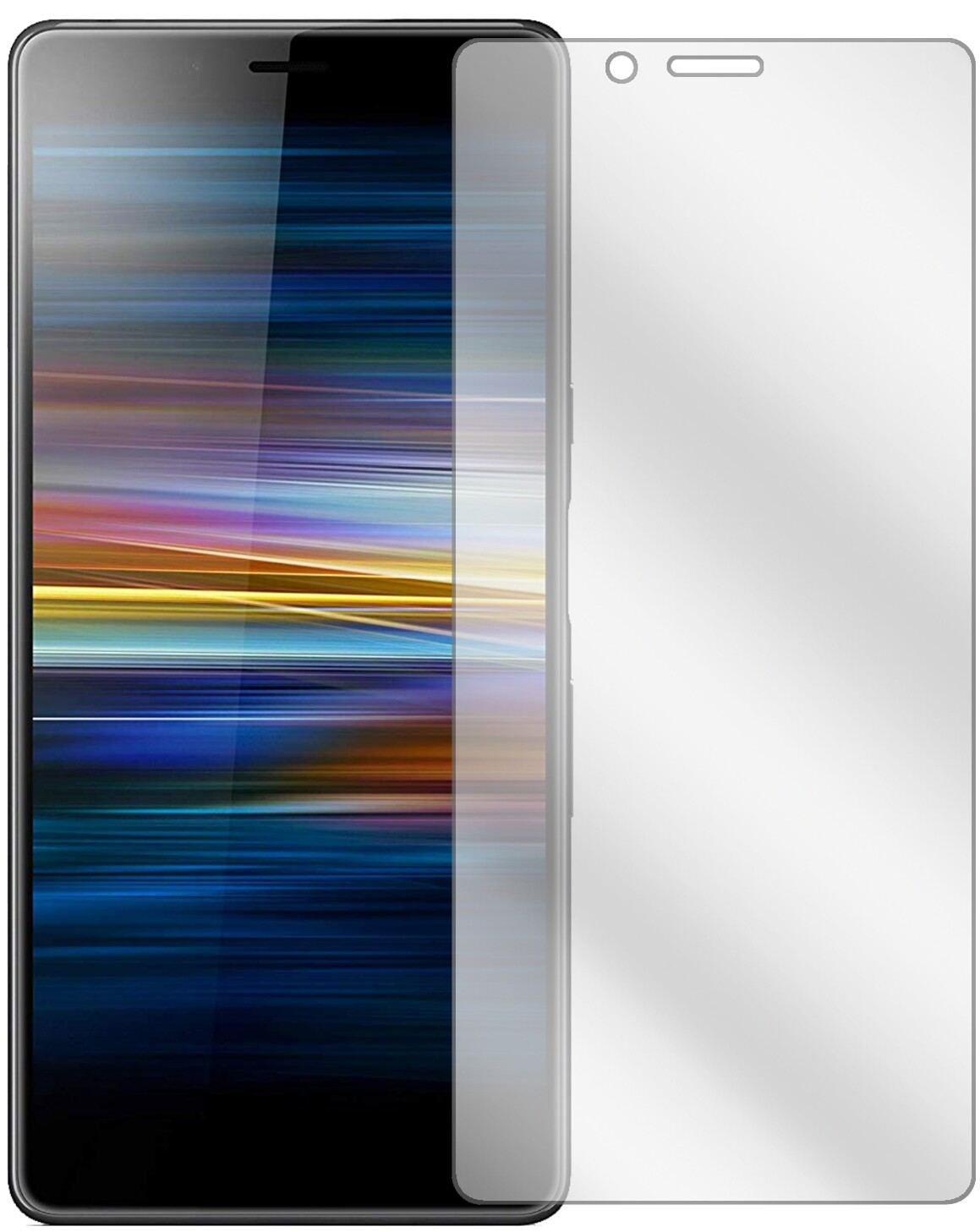 SonyXperia L3 mit aufgebrachter dipos Displayschutzfolie, glasklare Darstellung ohne Einschränkungen