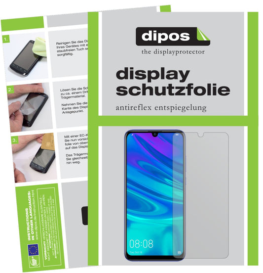 Matte Displayschutzfolie von dipos passend für Huawei P Smart Plus (2019), präziser Zuschnitt und blasenfrei montiert