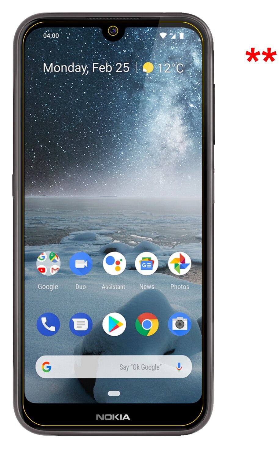 dipos Displayschutz für Nokia 46057, transparente Oberfläche, perfekte Passform auch für die Rundungen