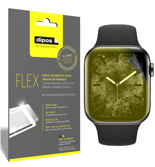 Klare Displayschutzfolie von dipos passend für Apple Watch Series 6 (40mm), 100% Displayabdeckung und blasenfreie Montage