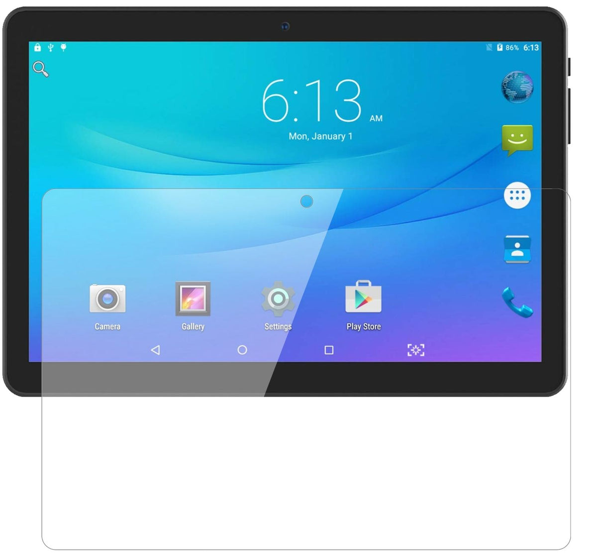 2x 9H Schutzfolie für Lectrus 10.1 Zoll Tablet Panzerfolie