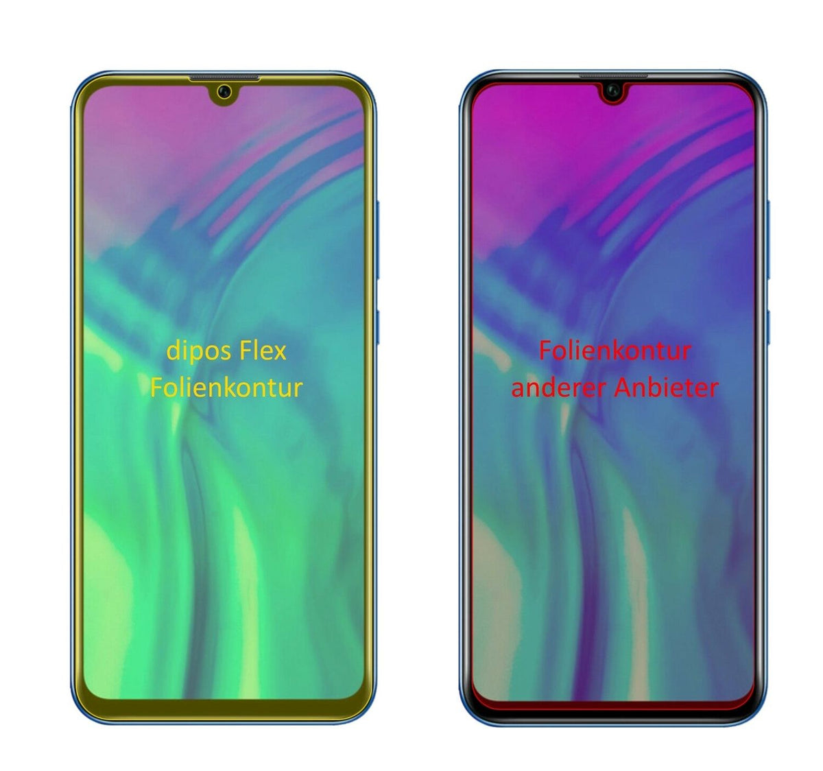3x 3D Full Cover Schutzfolie für Honor 20i