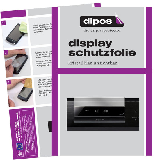 Klare Displayschutzfolie von dipos passend für Pioneer UDP-LX500, präziser Zuschnitt und blasenfrei montiert