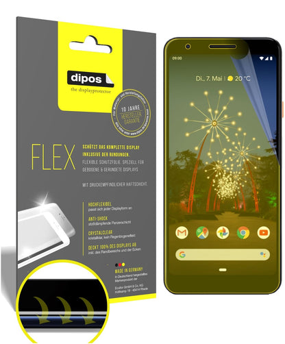3x 3D Full Cover Schutzfolie für Google Pixel 3a