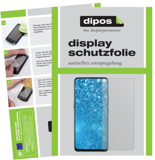 Matte Displayschutzfolie von dipos passend für Vivo V15, präziser Zuschnitt und blasenfrei montiert