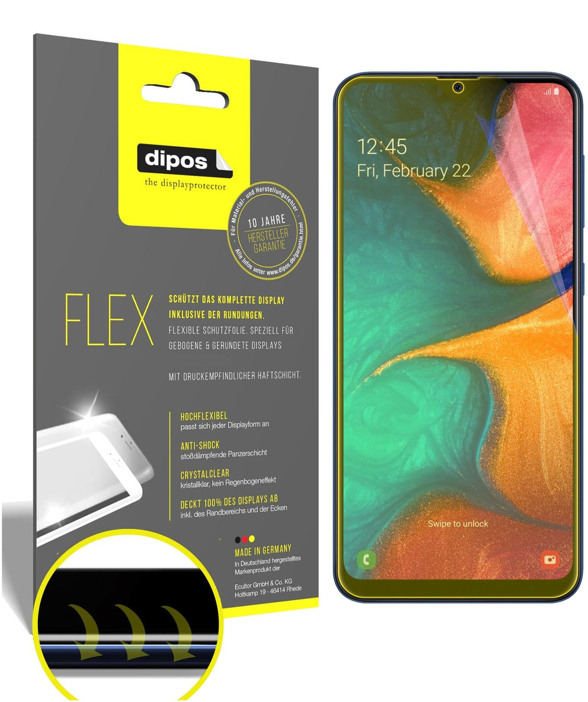 3x 3D Full Cover Schutzfolie für Samsung Galaxy A20e