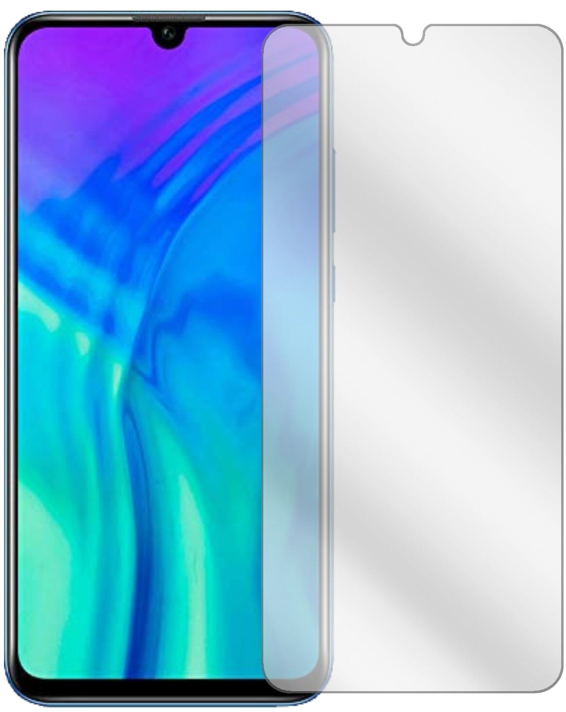 Honor20 lite mit aufgebrachter dipos Displayschutzfolie, glasklare Darstellung ohne Einschränkungen