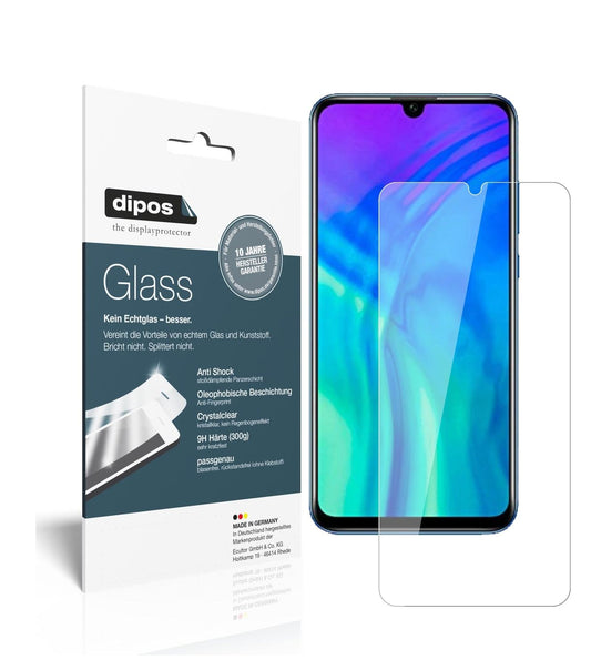 Klare Displayschutzfolie von dipos passend für Honor 20E, 9H kratzfest und blasenfrei montiert